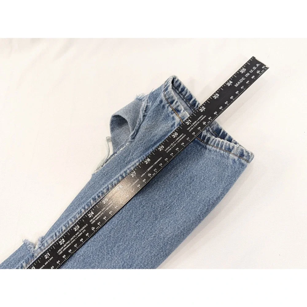 Vintage Levi's 501‎ 34x31 (36x32 Tag) Made In USA Light  Jeans Distressed Ripped